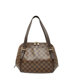Louis Vuitton Damier Belem MM N51174 Brown PVC Leather Women Louis Vuitton
